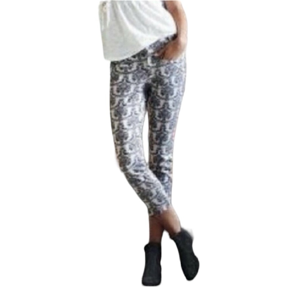ANTHRO CARTONNIER woman's size 2 Charlie lavender tapestry ankle floral pants